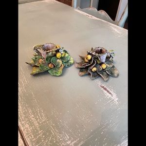 Italian Handmade Candlesticks With Lemons